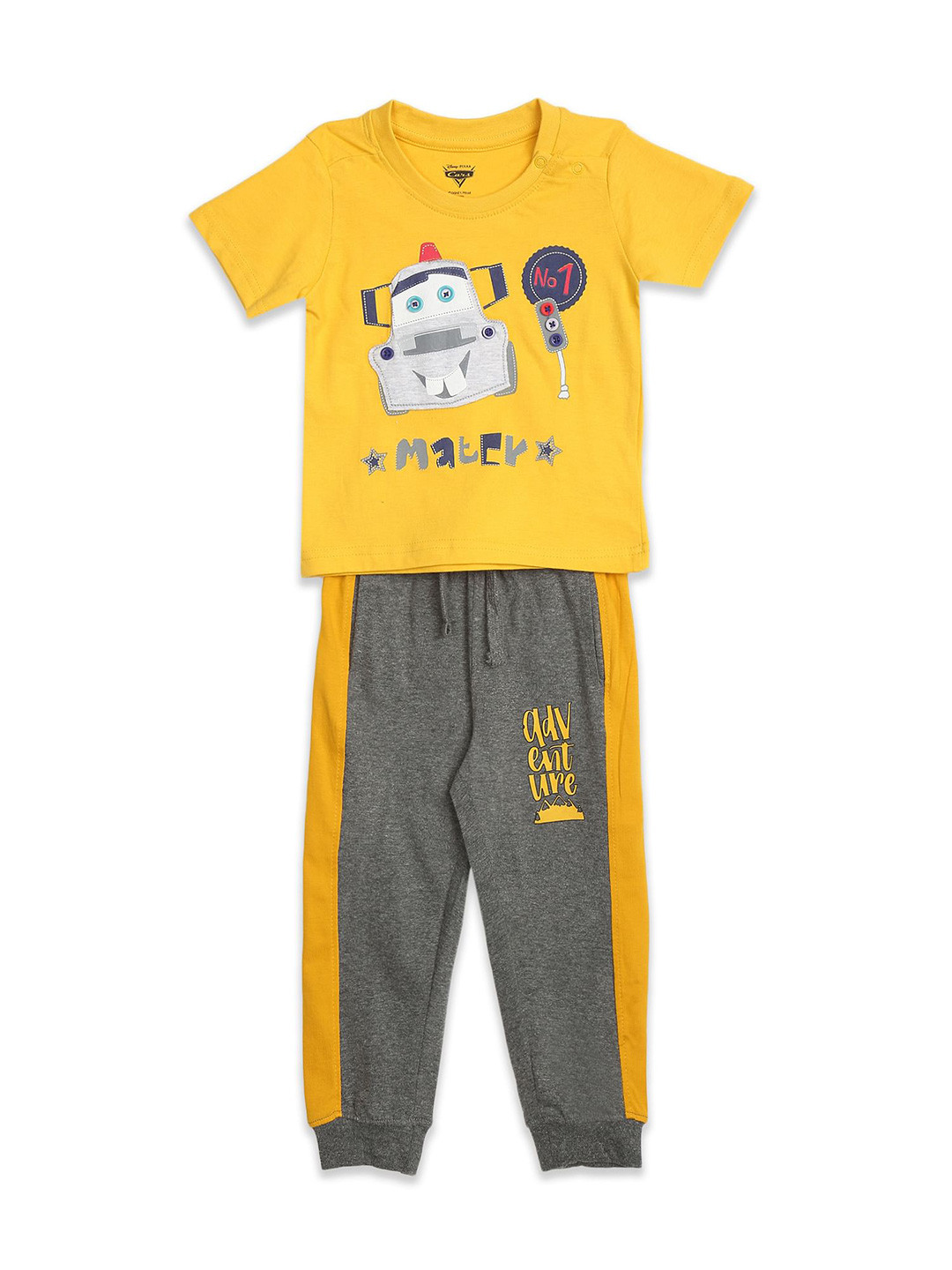 

Colt Boys Yellow & Grey Graphic Printed Co-Ords Set