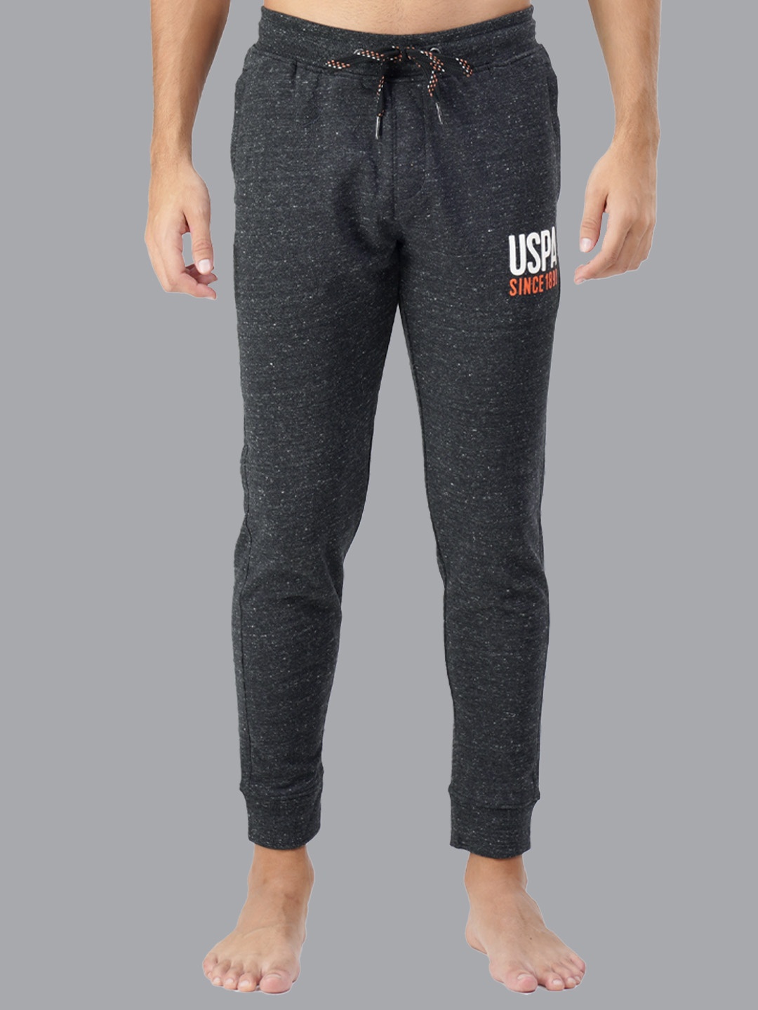 

U.S. Polo Assn. Men Self-Design Straight-Fit Joggers, Charcoal