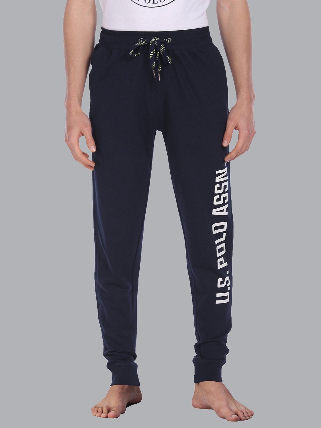 

U.S. Polo Assn. Men Printed Comfort Fit Lounge Joggers, Navy blue