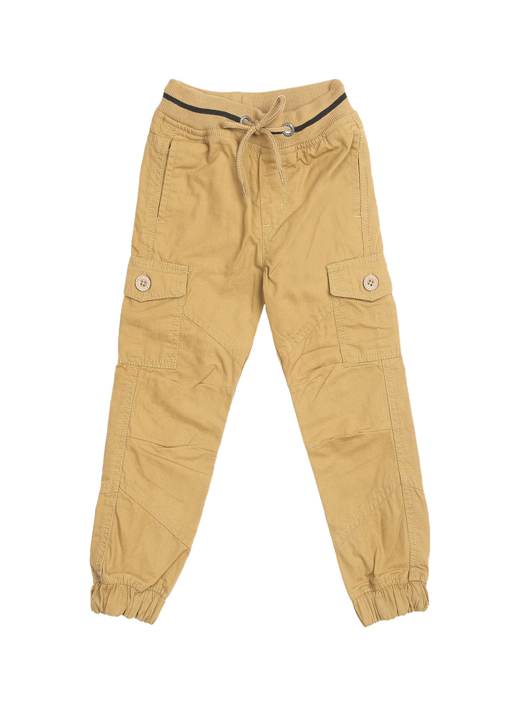 

Cherokee Boys Beige Solid Straight-Fit Joggers
