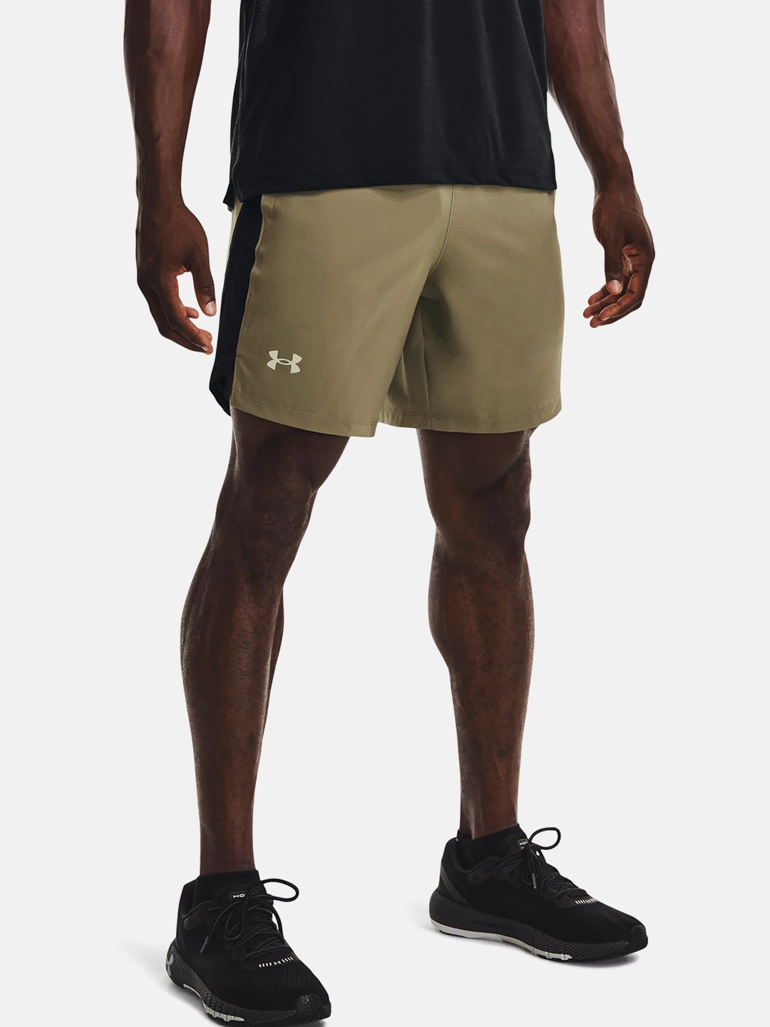

UNDER ARMOUR Men Olive Green Slim Fit Launch Run 7" Shorts