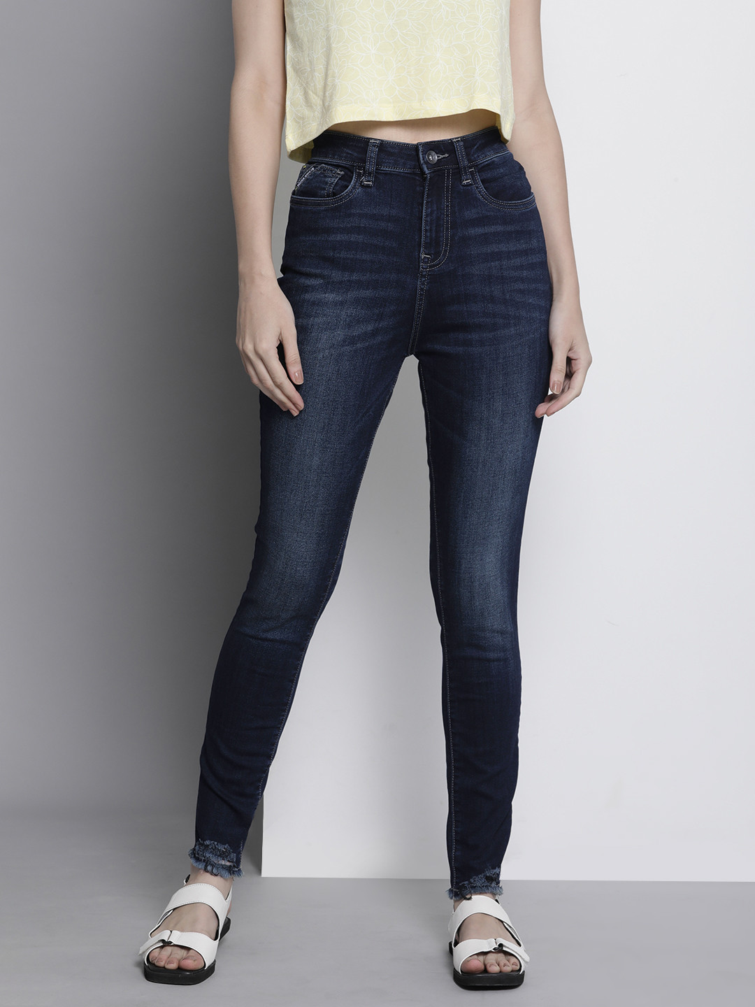 

Nautica Women Blue Skinny Fit High-Rise Light Fade Stretchable Jeans