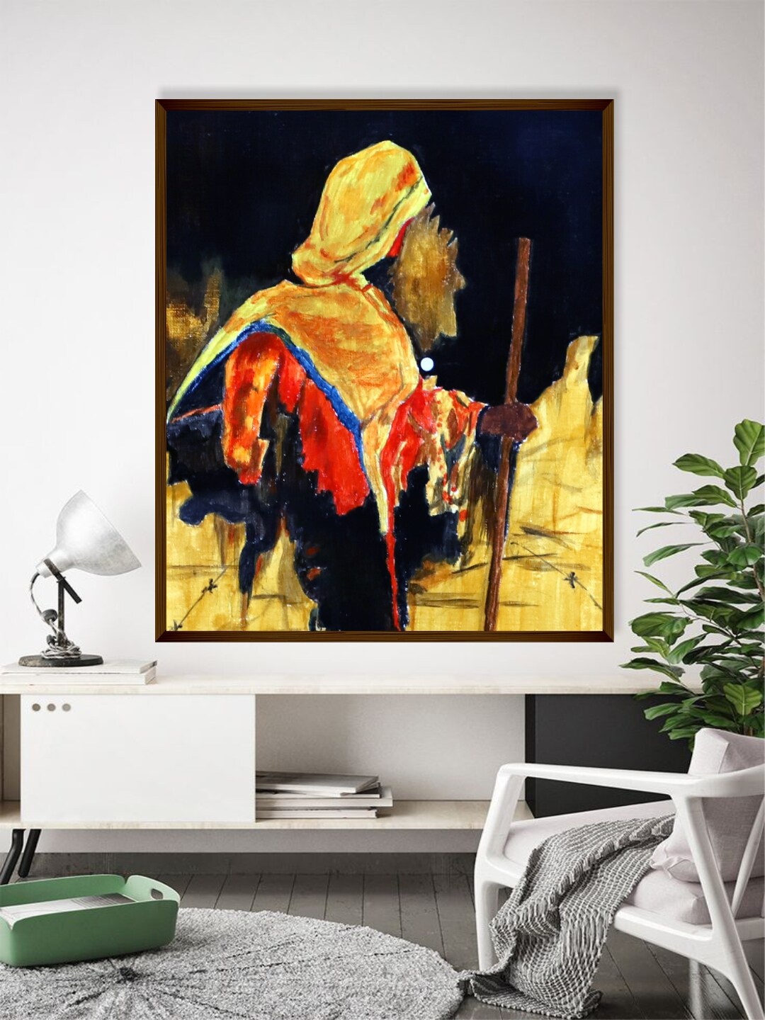 

The Art House Yellow & Red Abstract Painting Wall Art