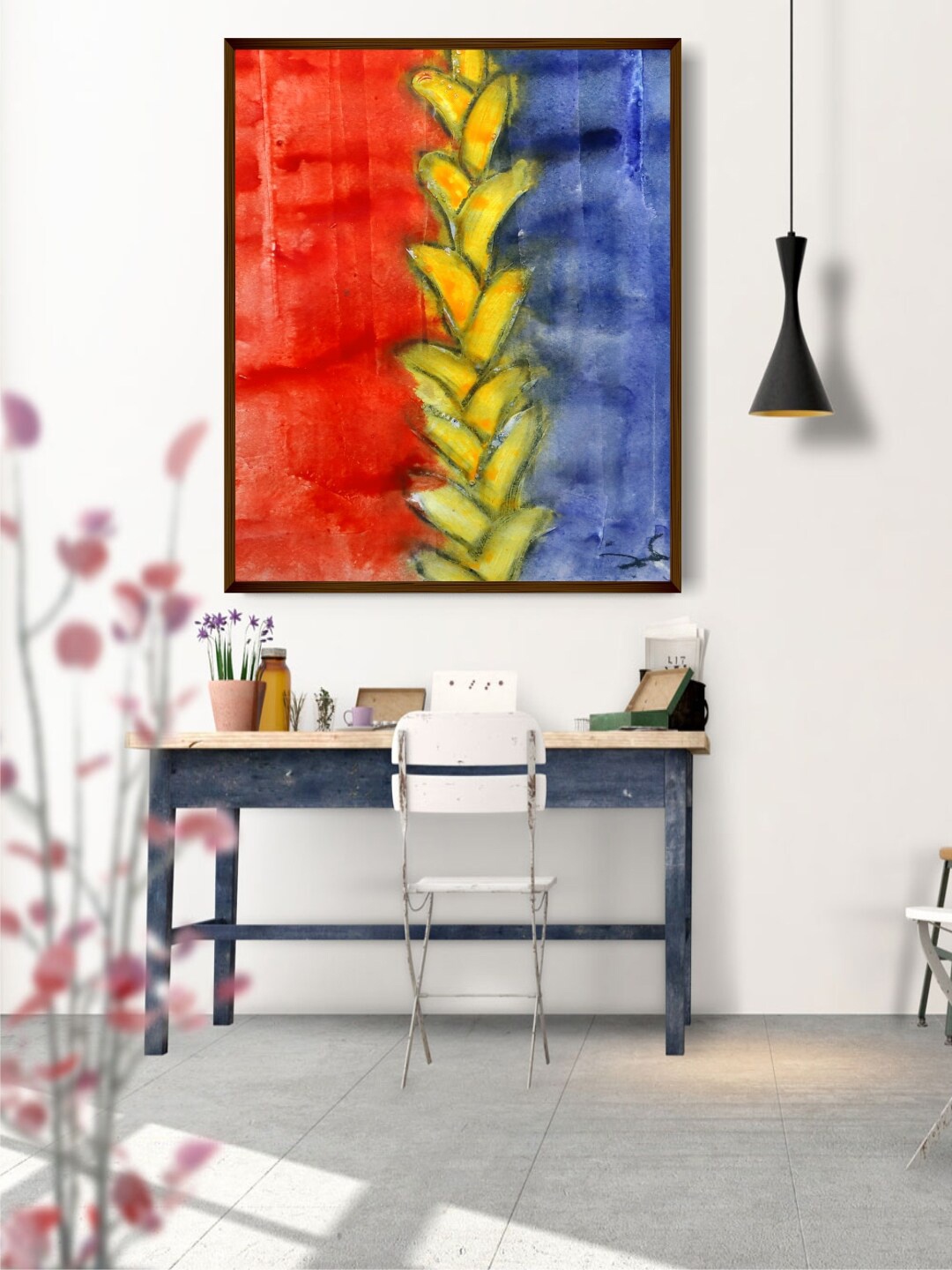 

The Art House Multi Color Abstract Painting Framed Wall Art