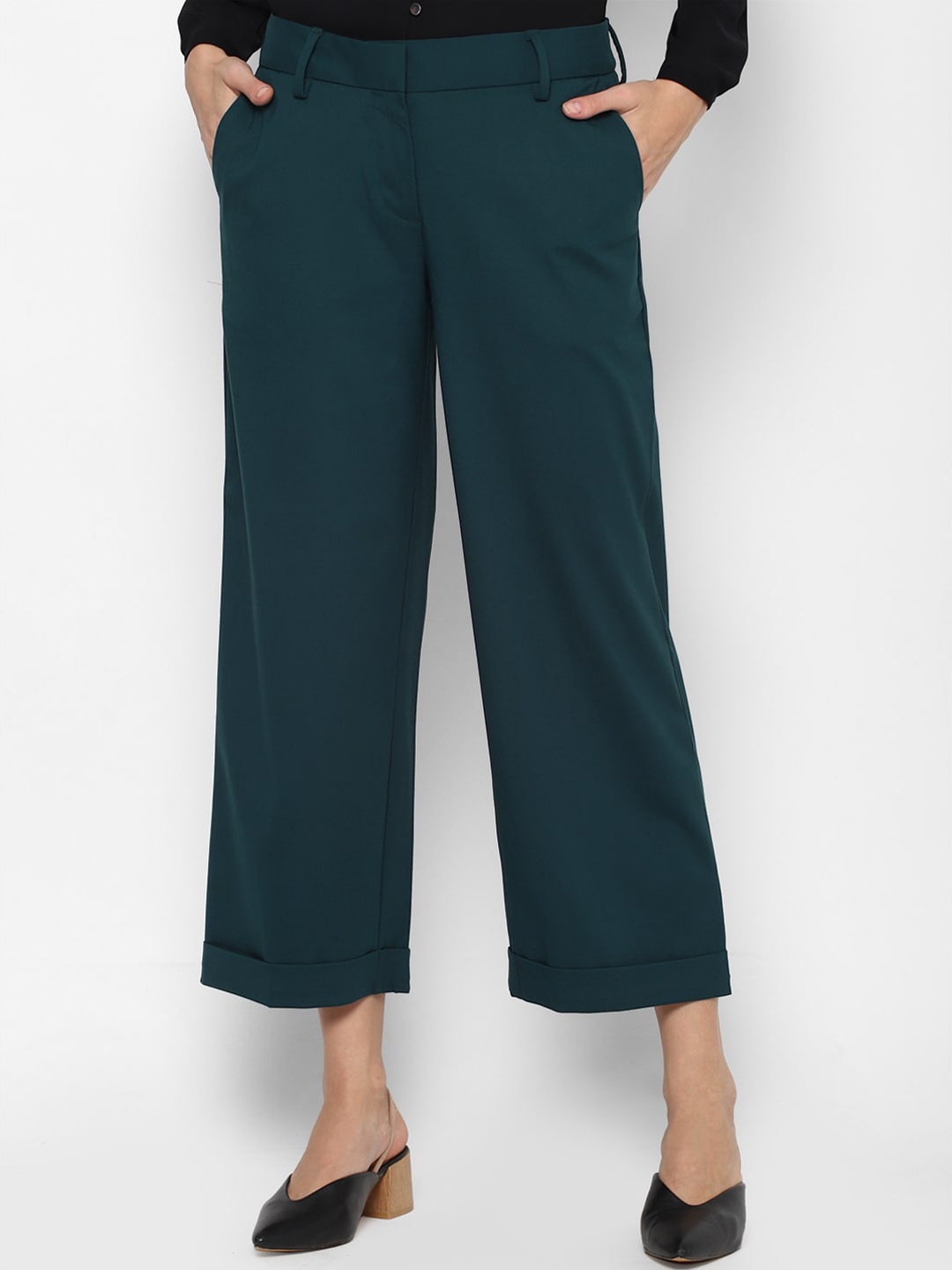 

Allen Solly Woman Women Green Culottes Trousers