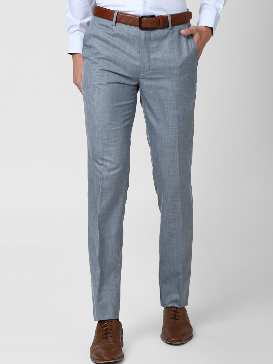 

Van Heusen Men Blue Slim Fit Formal Trousers