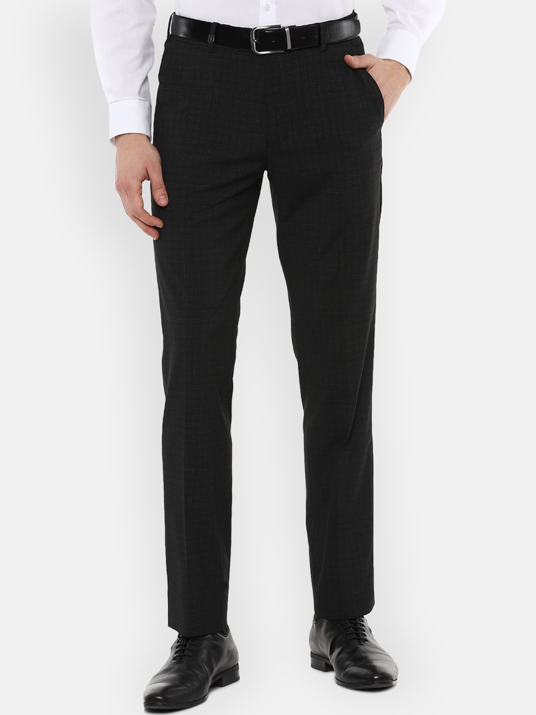 

Van Heusen Men Black Slim Fit Trousers