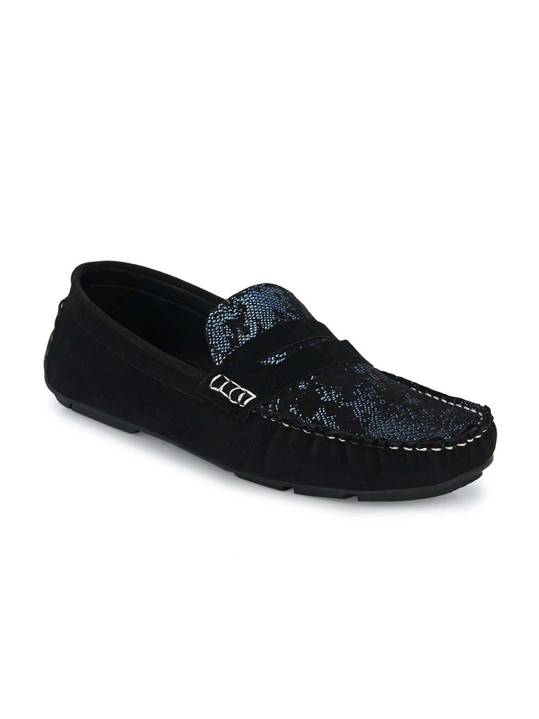 

KLEAT Men Black Velvet Formal Shoes