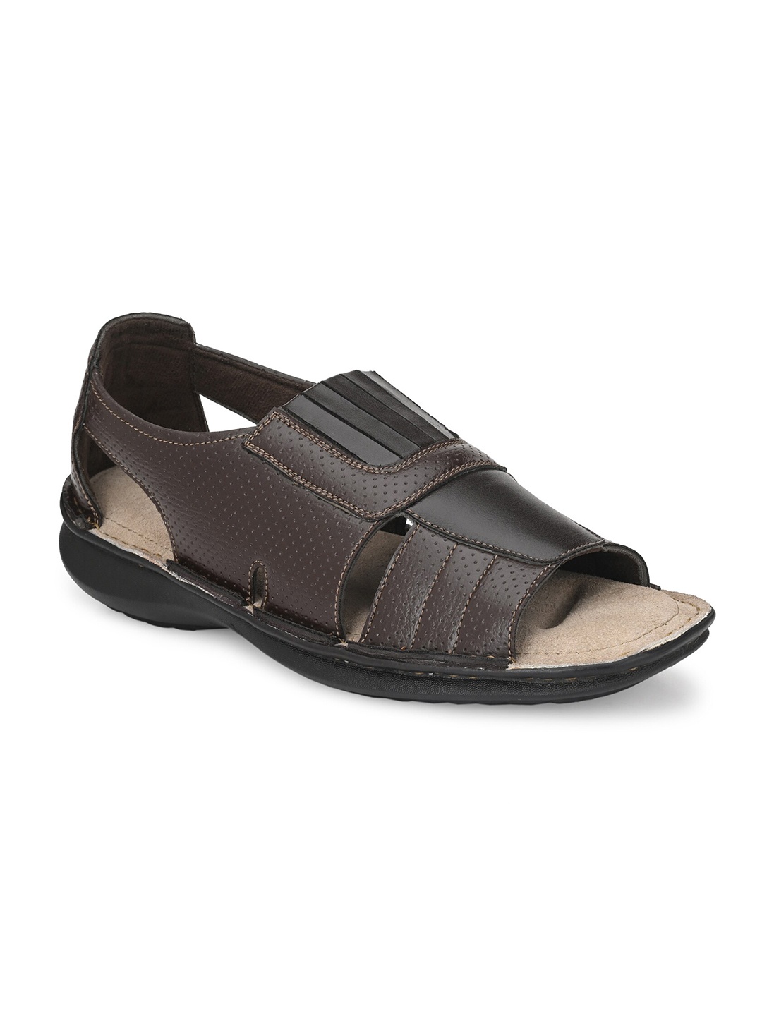 

SOFTIO Men Brown Solid Comfort Sandals