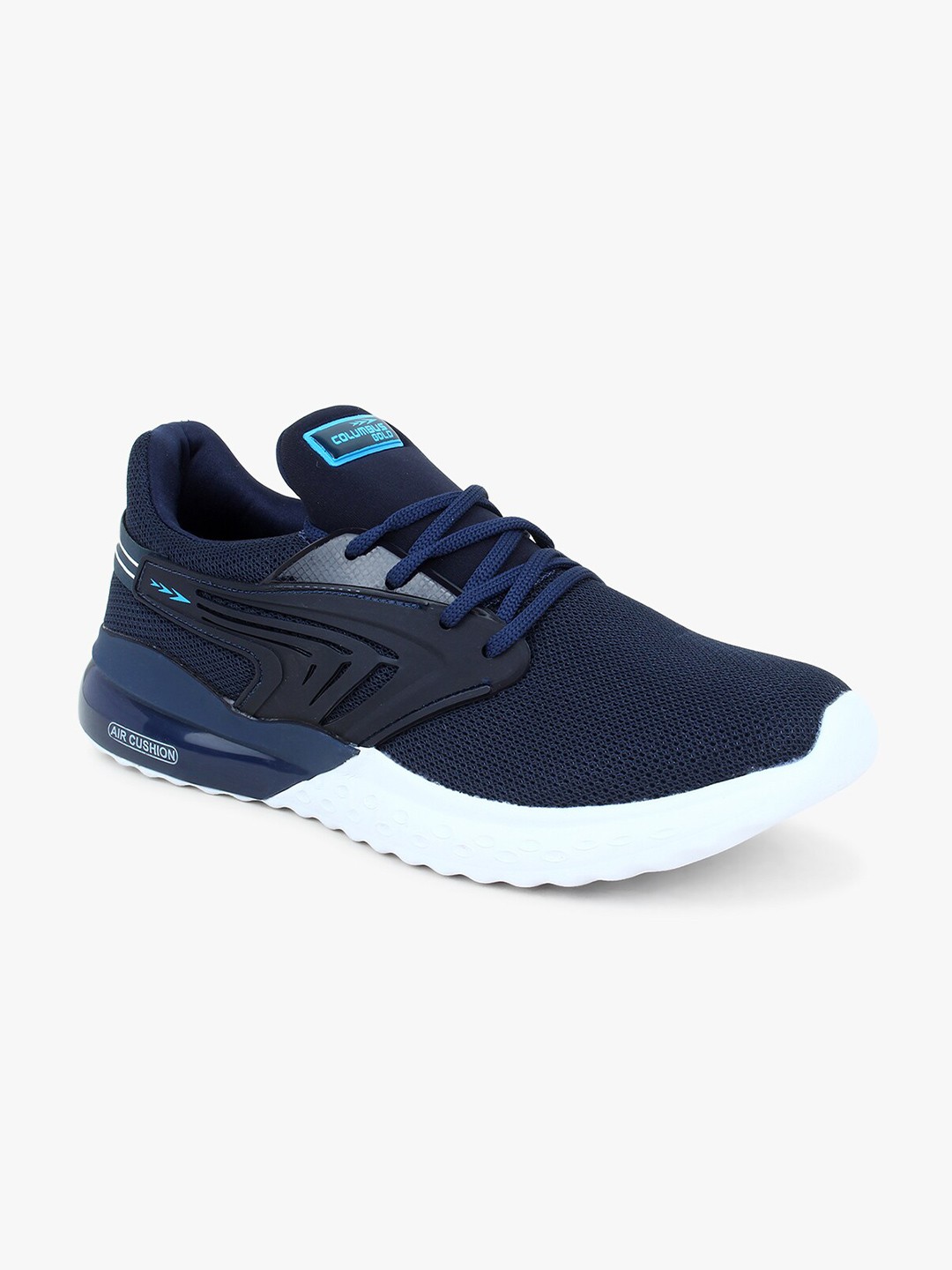 

Columbus Men Navy Blue Air Cushion Memory Foam Mesh Running Shoes