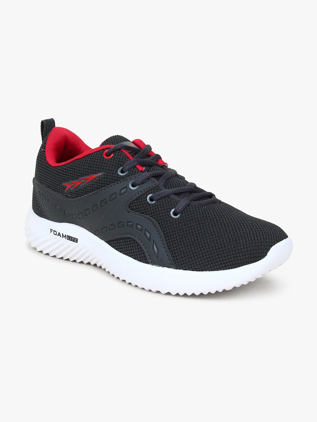 

Columbus Men Grey & Red Mesh Running Shoes