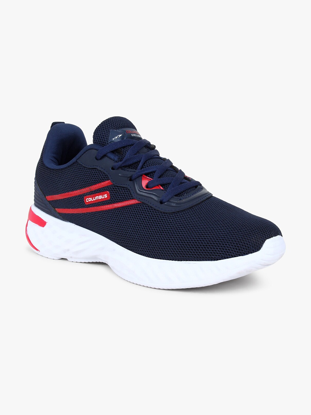 

Columbus Men Navy Blue Mesh Running Non-Marking Shoes