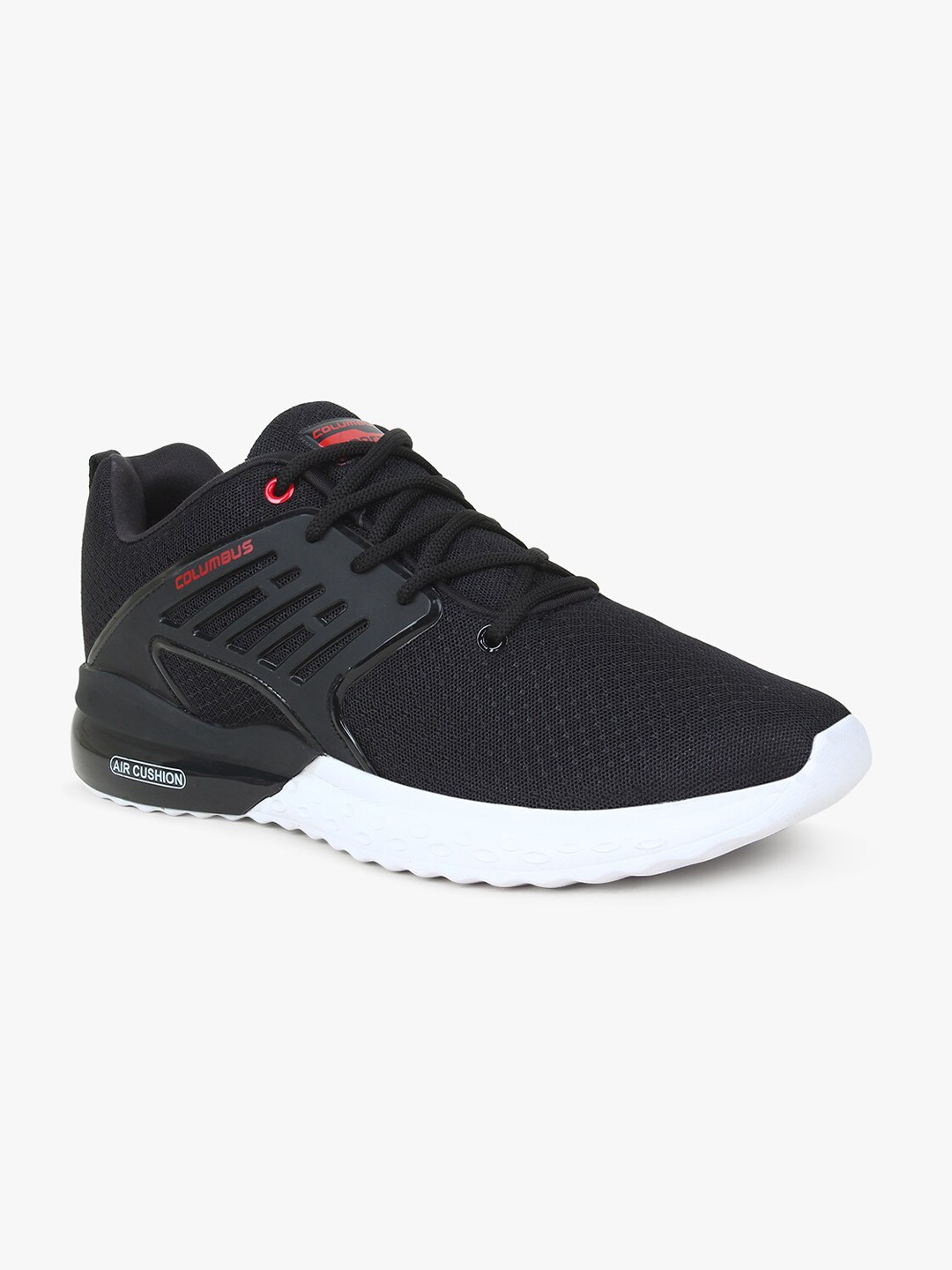 

Columbus Men Black Mesh Running Non-Marking Shoes