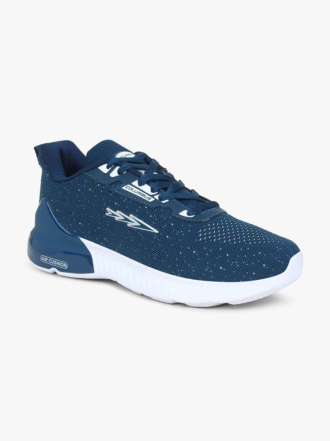 

Columbus Men Teal & White Air Cushion Memory Foam Mesh Running Shoes