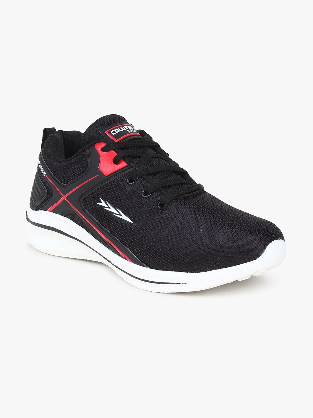 

Columbus Men Black Mesh Running Non-Marking Shoes