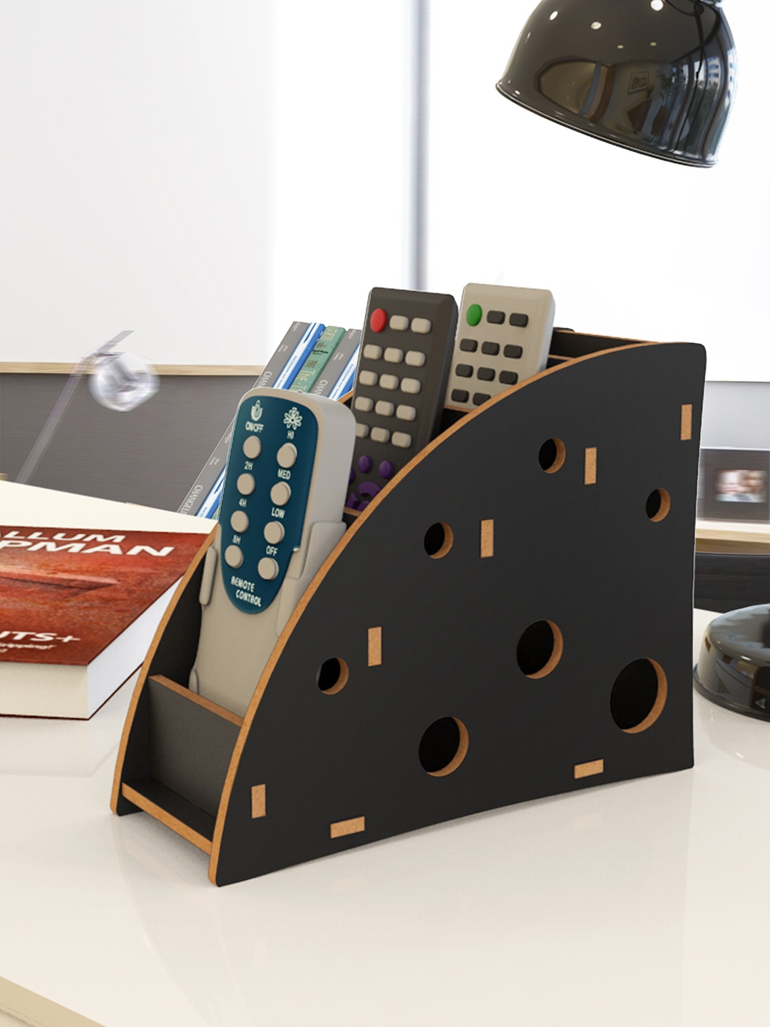 

Home Sparkle Black Remotes Holder Stand Organizer