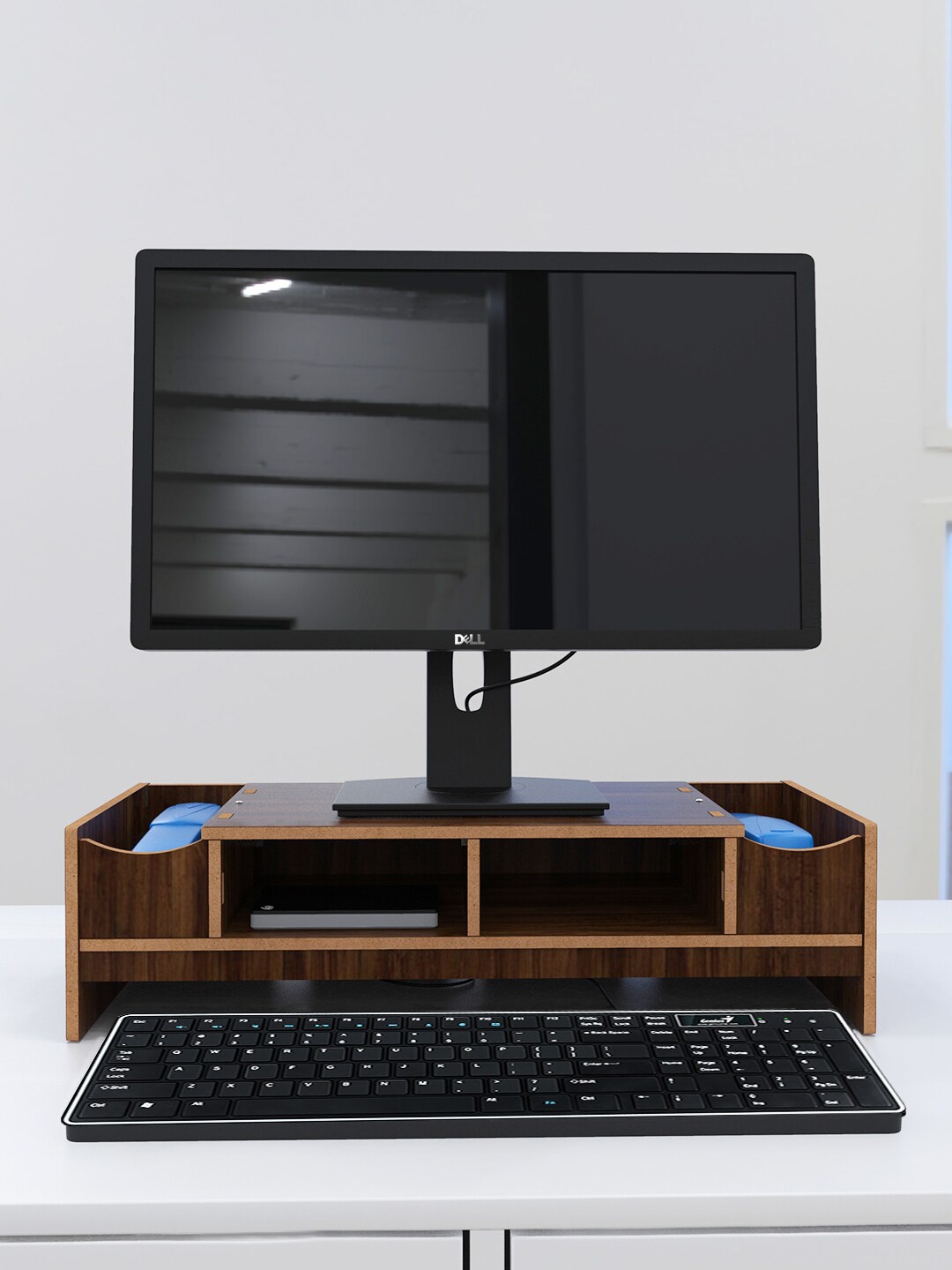 

Home Sparkle Brown Solid Laptop Stand Desk Holder