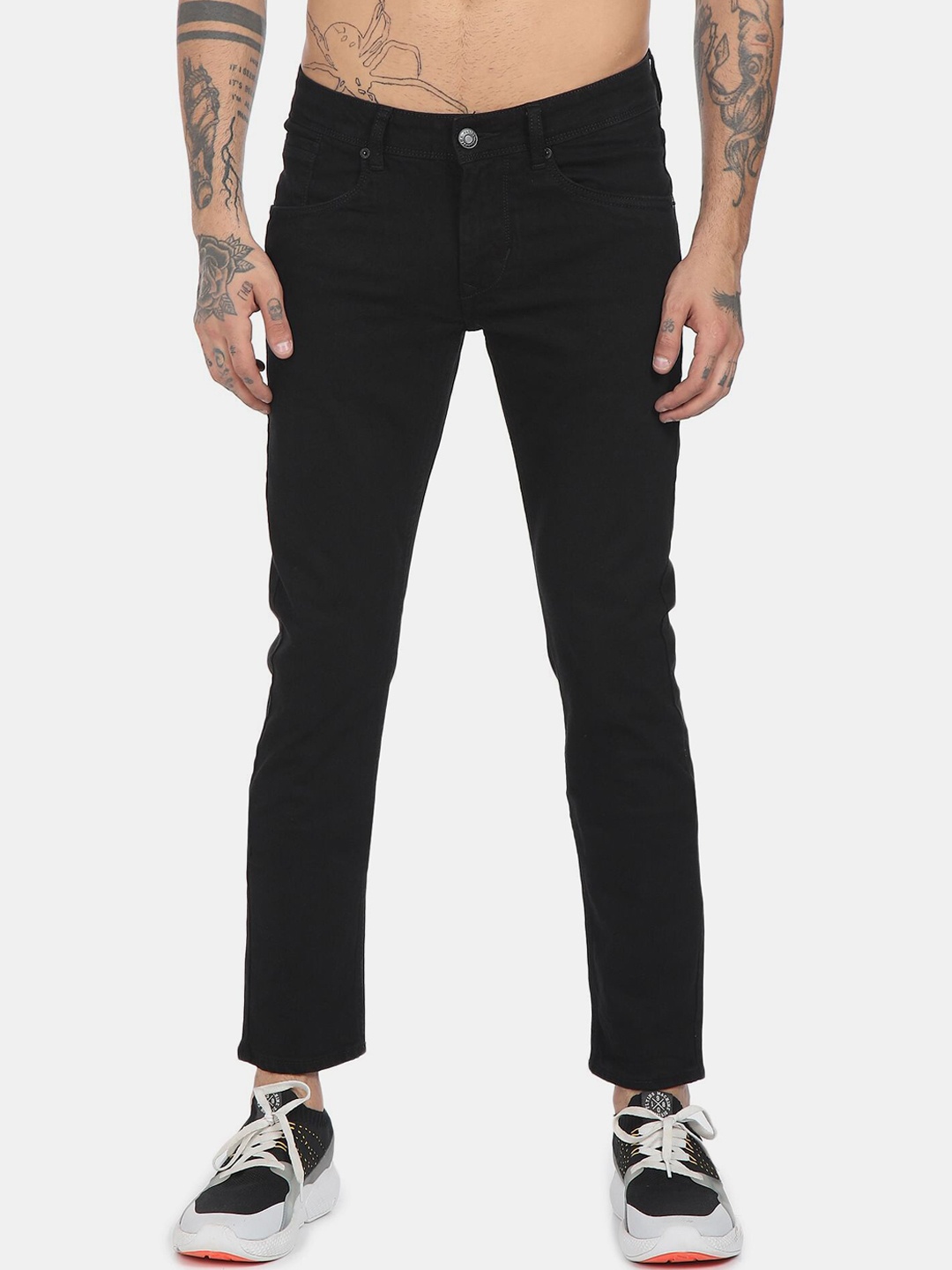 

Flying Machine Men Black Slim Fit Low-Rise Jeans