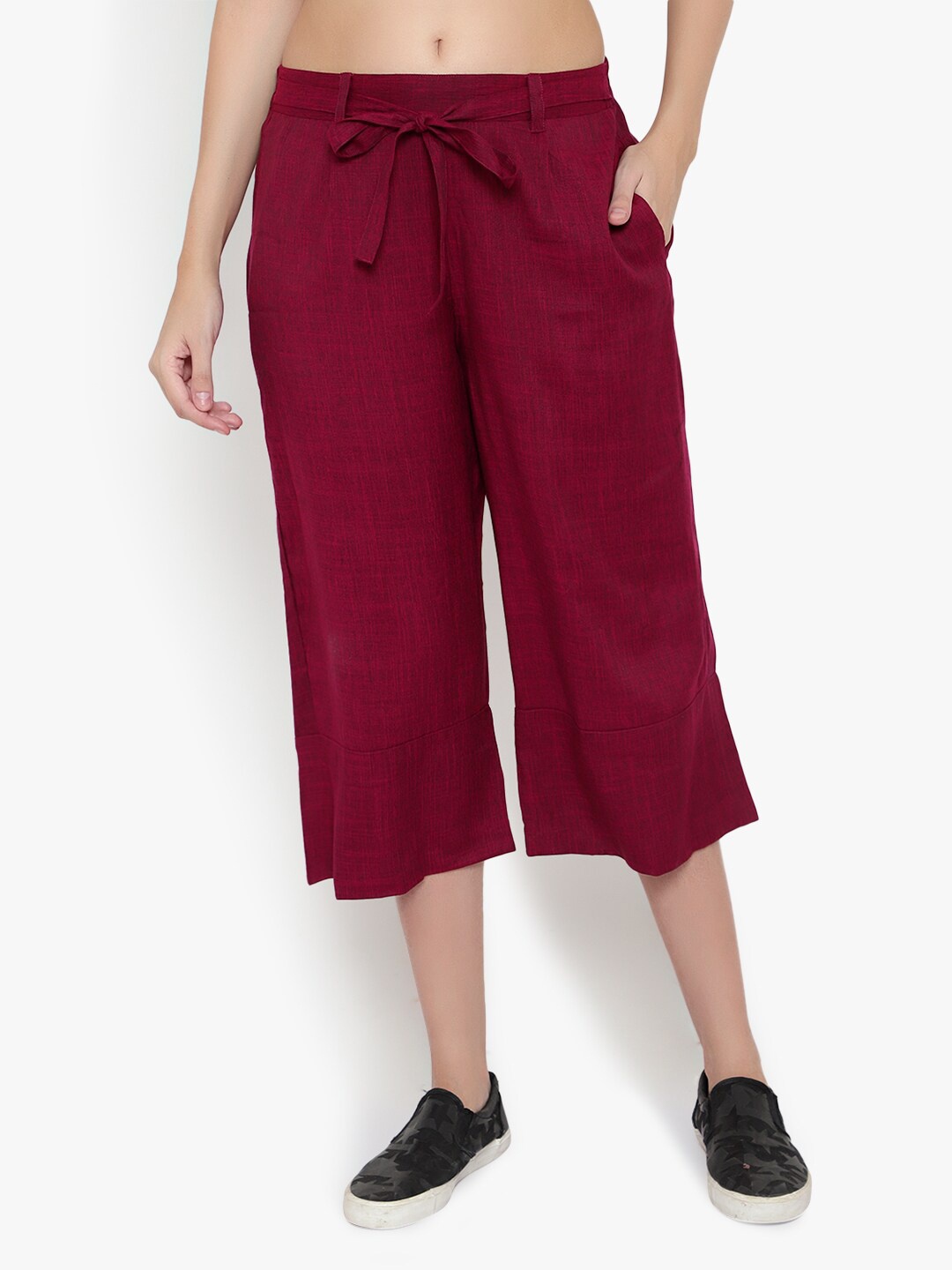 

Indietoga Women Maroon Cropped Culottes