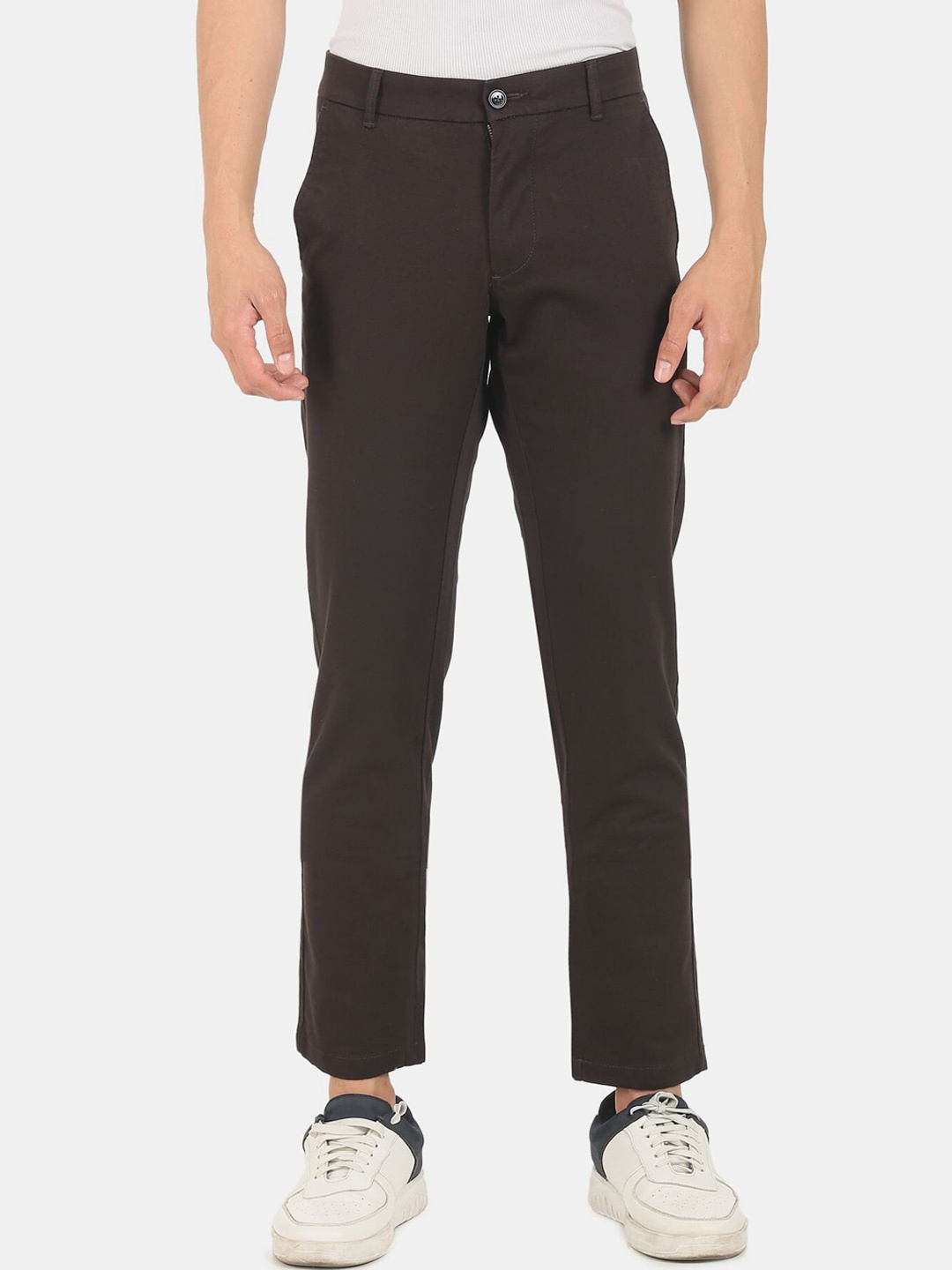 

Arrow Men Brown Chinos Casual Trousers