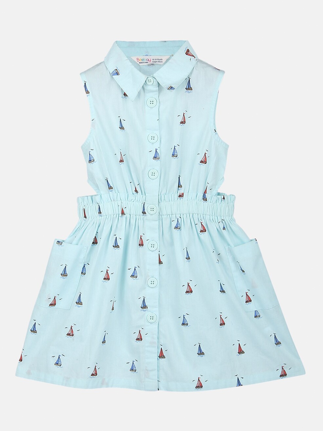 

Beebay Blue Printed Dress