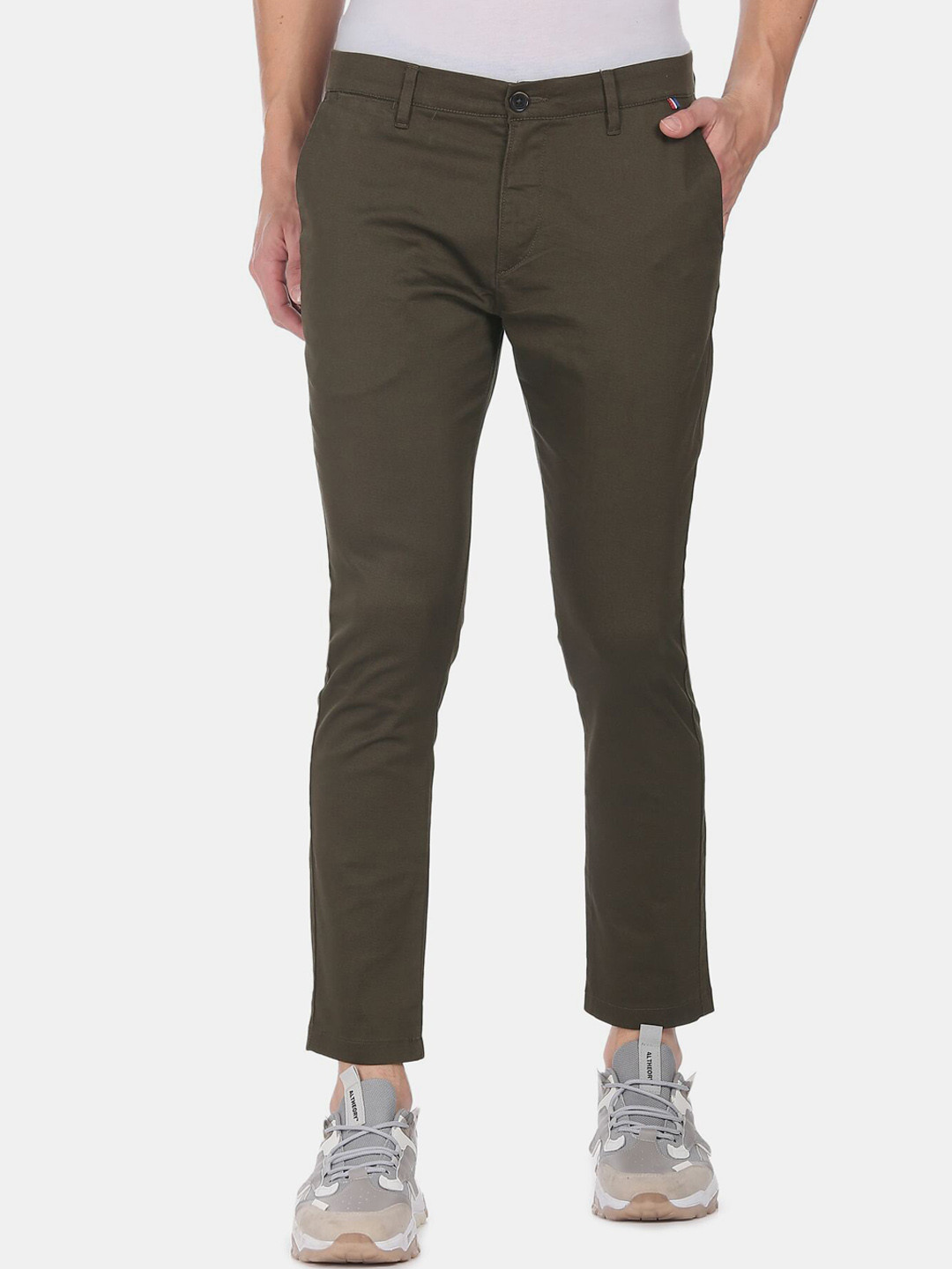 

U.S. Polo Assn. Men Olive Green Trousers