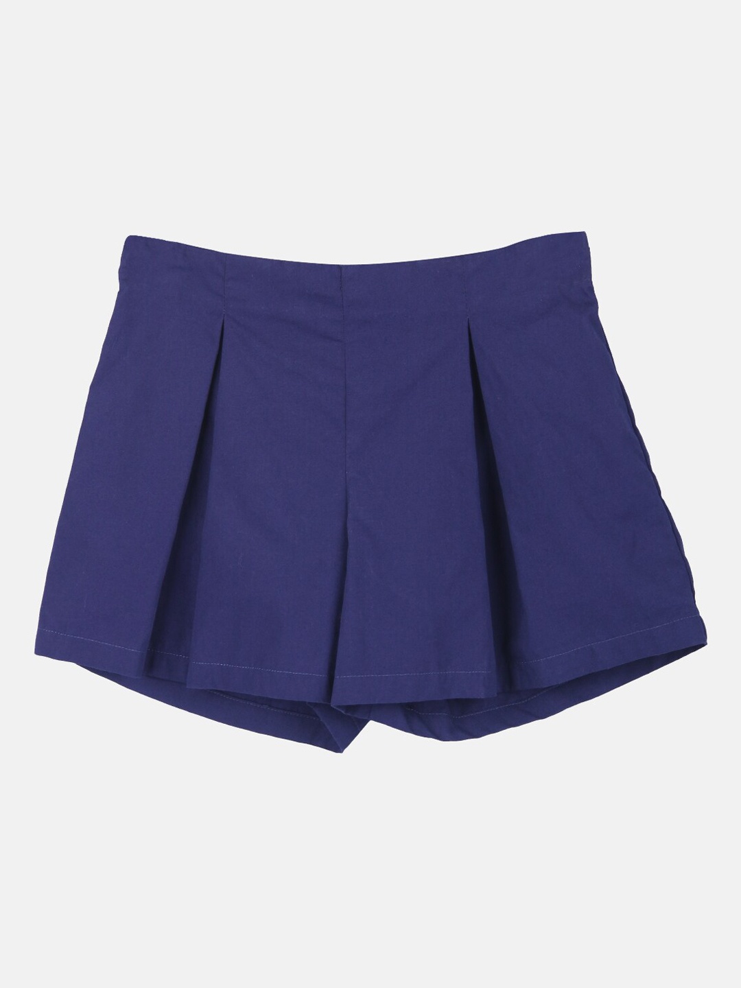 

Beebay Girls Blue Pure Cotton Pleated Skorts