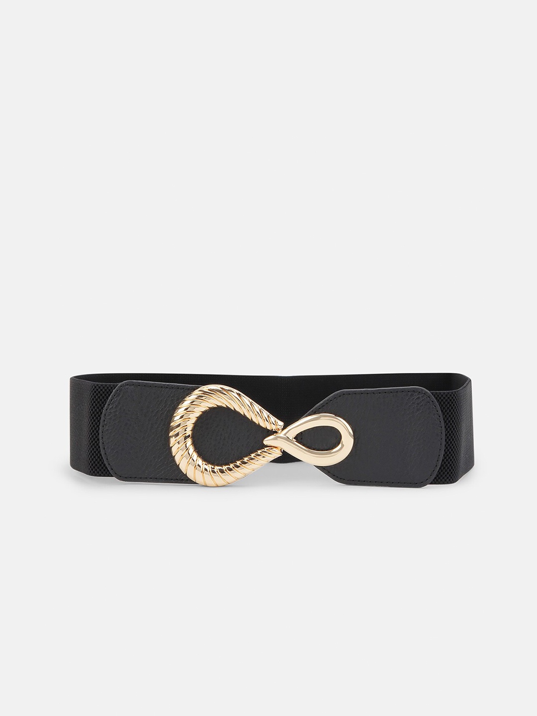 

Kazo Women Black & Gold-Toned Solid PU Belt