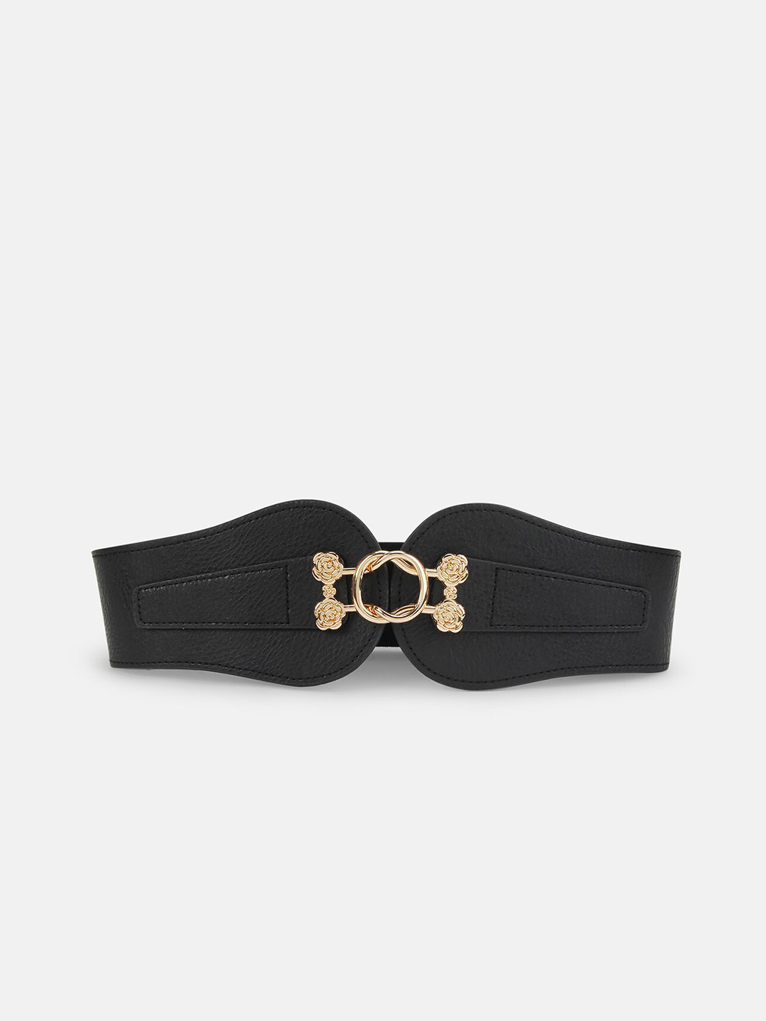 

Kazo Women Black Solid Stretchable Belts