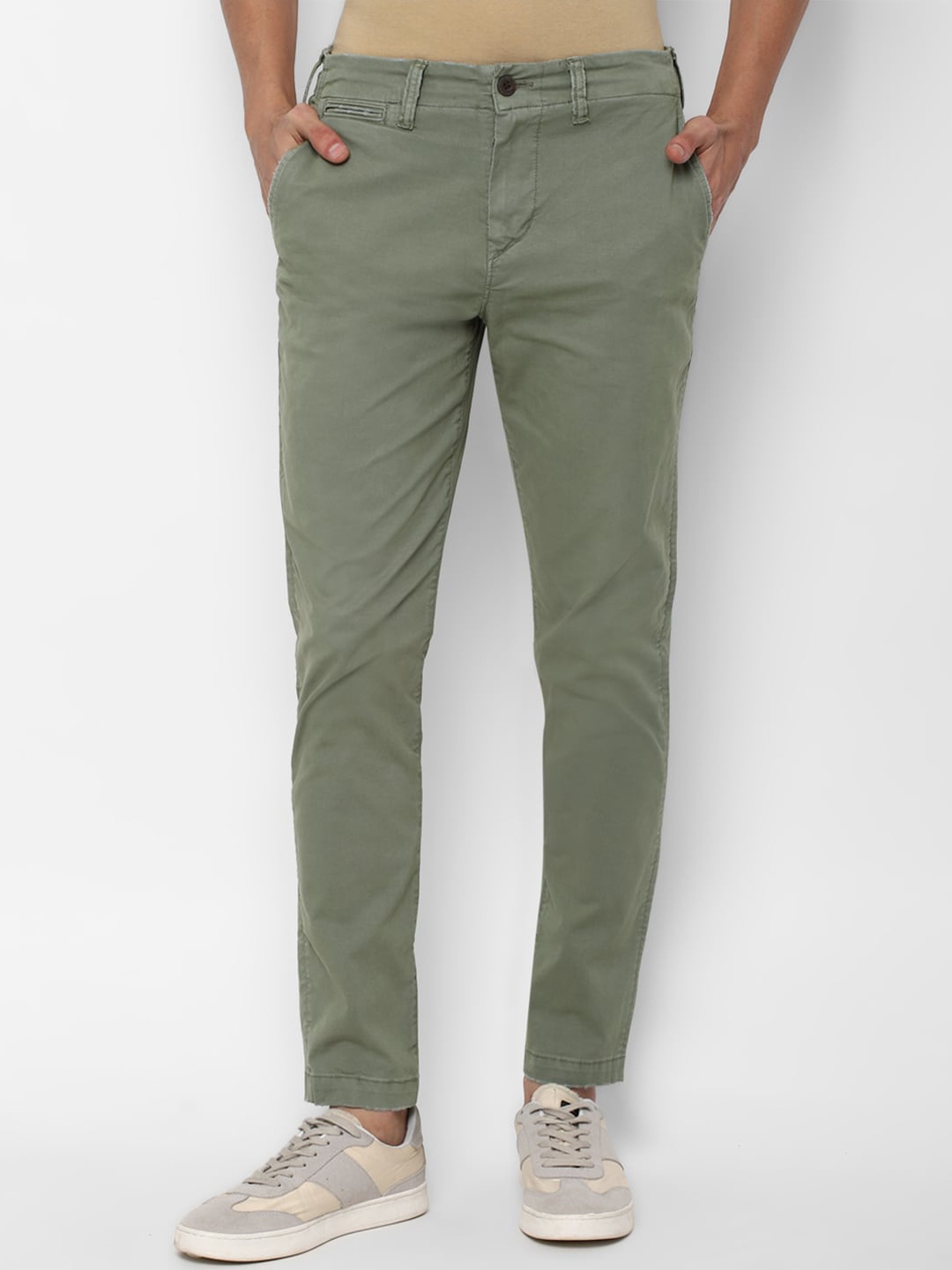 

AMERICAN EAGLE OUTFITTERS Men Green Slim Fit Trousers