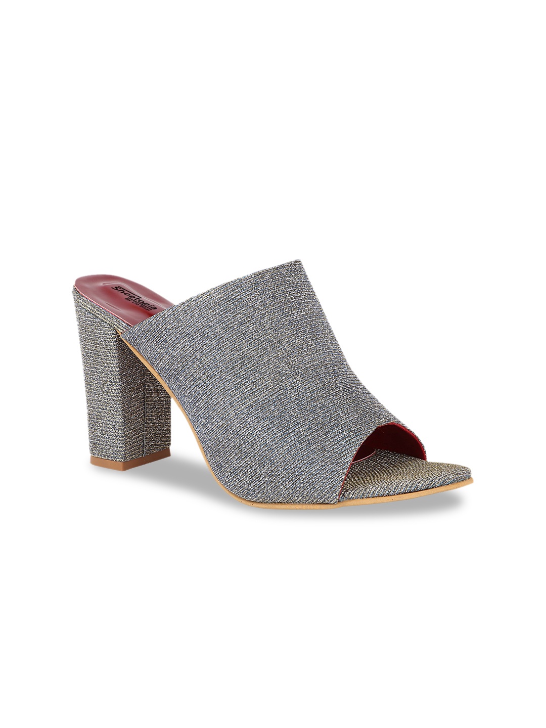 

Shoetopia Women Grey Block Mules