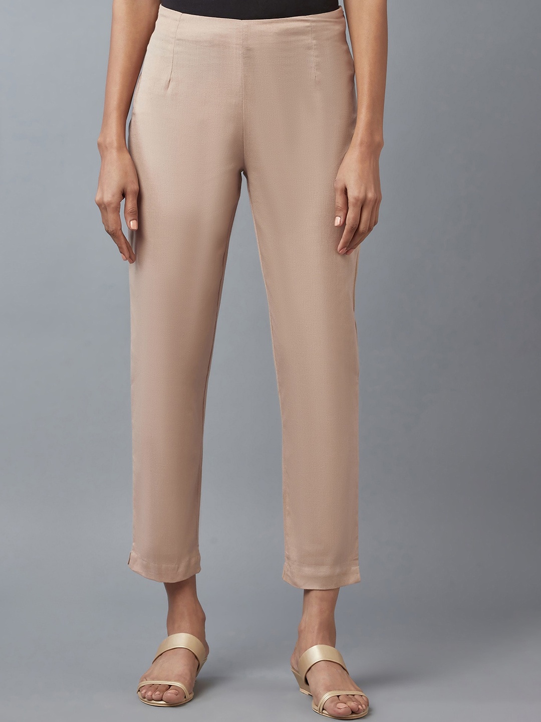 

W Women Beige Slim Fit Trousers