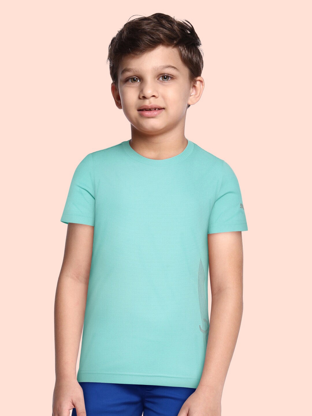 

Puma x one8 Virat Kohli Boys Blue Checked Active Running T-shirt