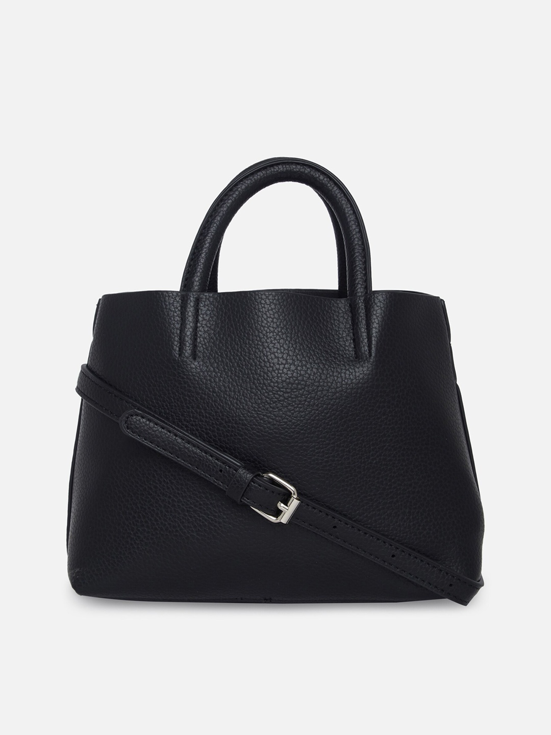

20Dresses Women Black Solid PU Bucket Handheld Bag