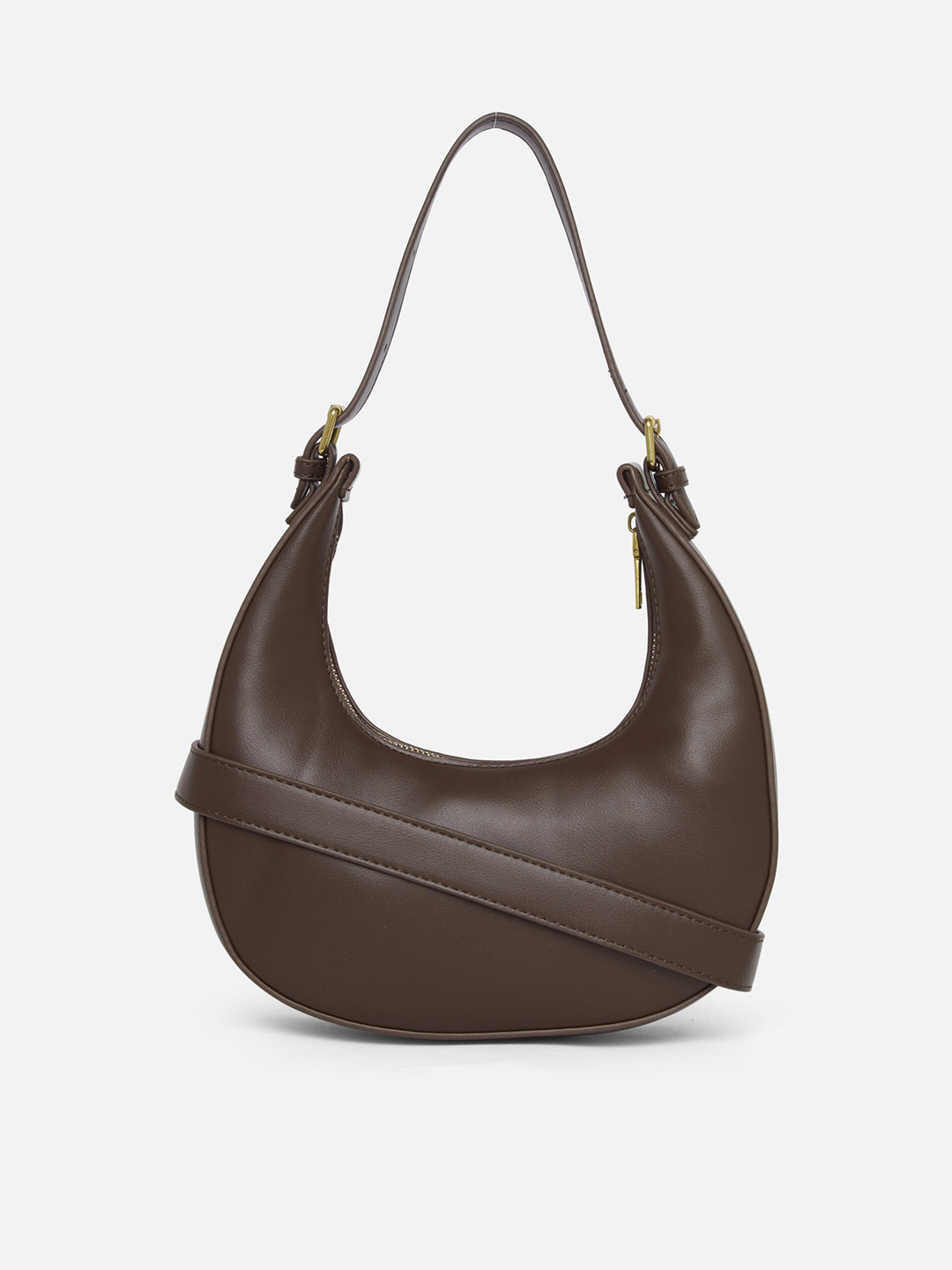 

20Dresses Brown PU Structured Handheld Bag