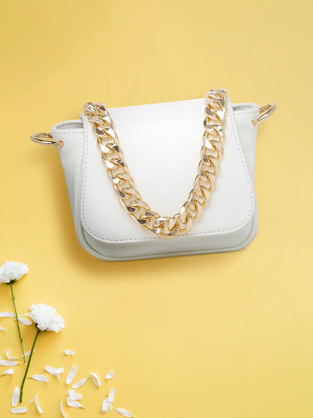

20Dresses White Solid Sling Bag