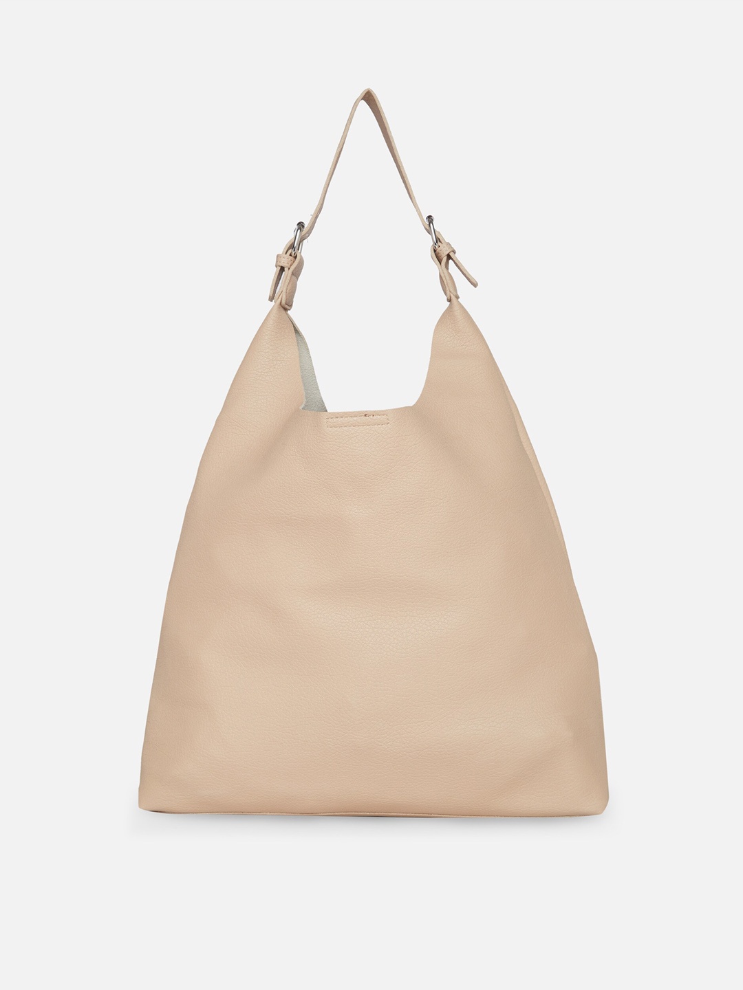 

20Dresses Beige PU Structured Handheld Bag