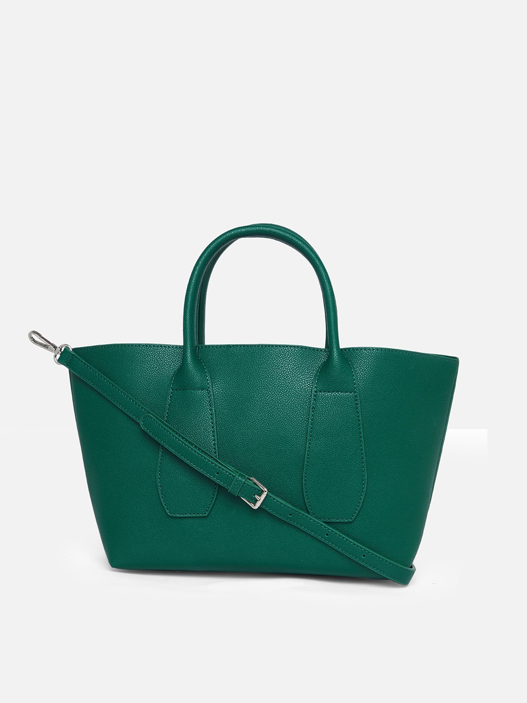 

20Dresses Green PU Structured Handheld Bag