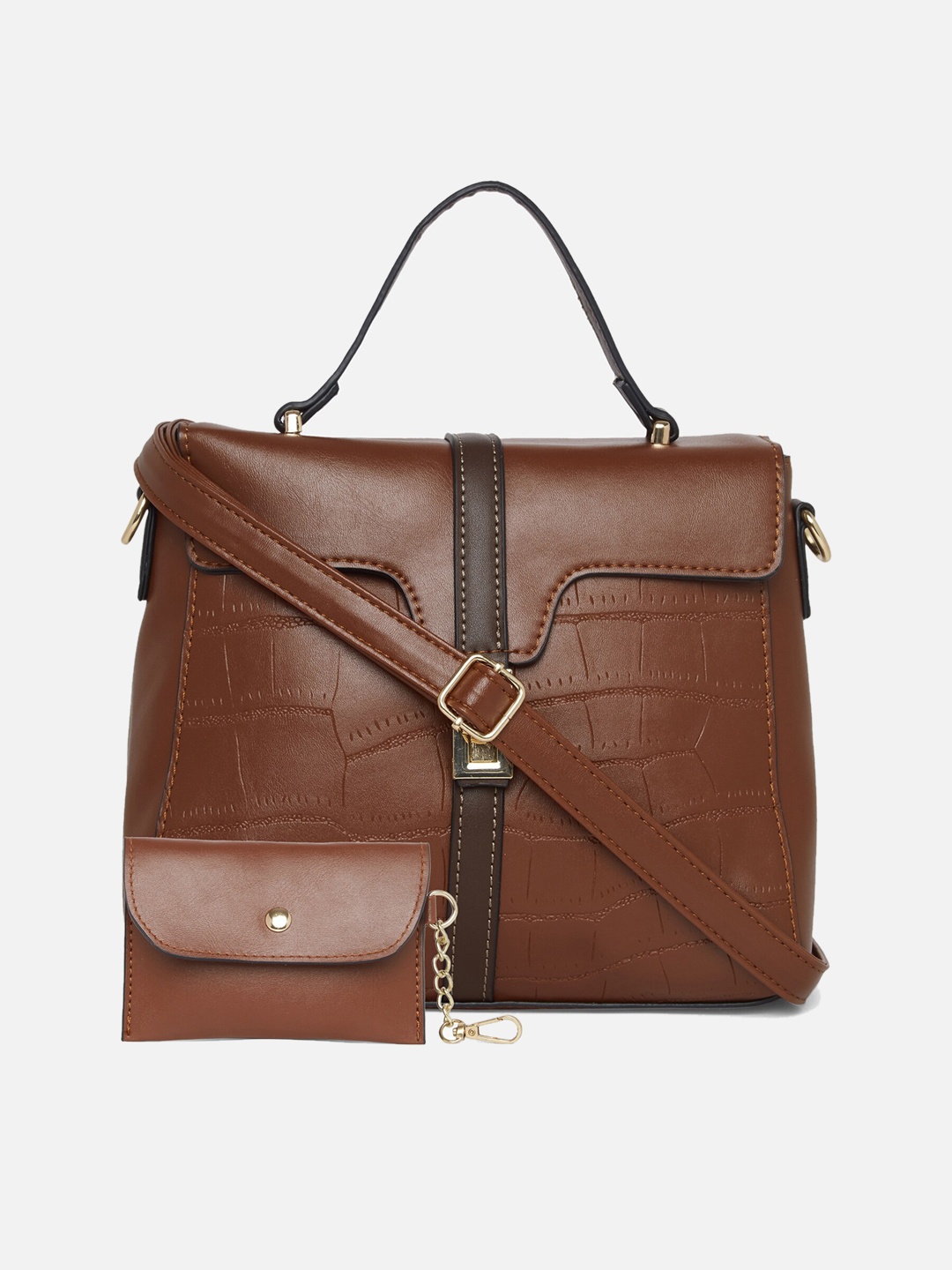 

20Dresses Tan PU Structured Sling Bag