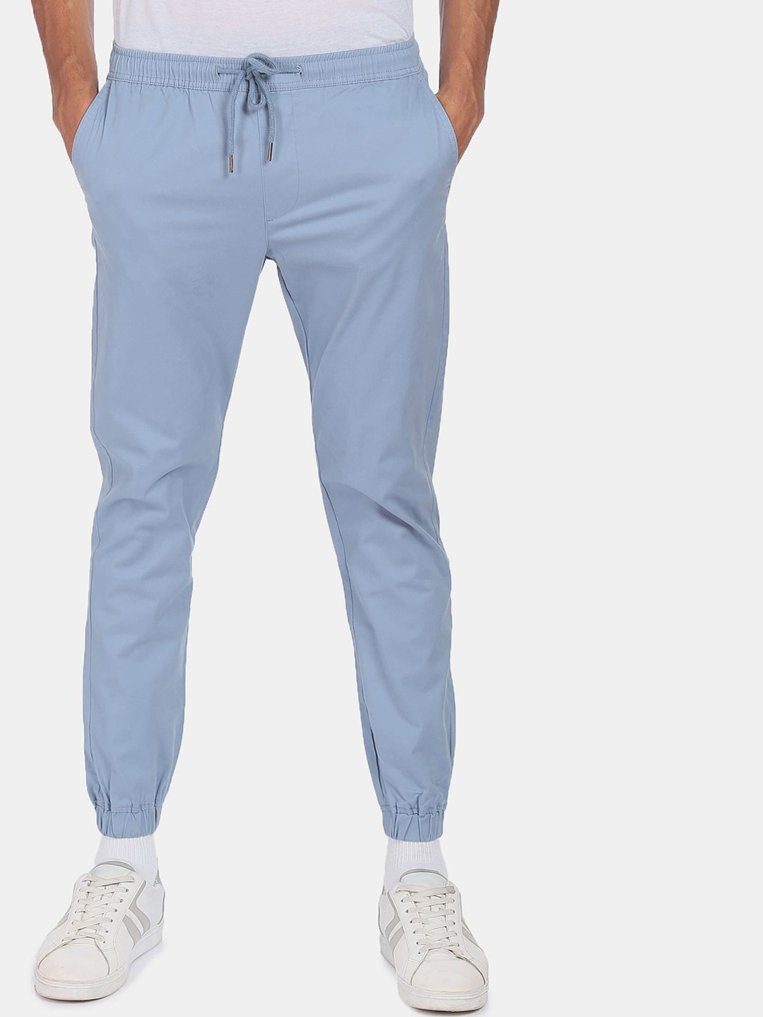 

Cherokee Men Blue Solid Joggers