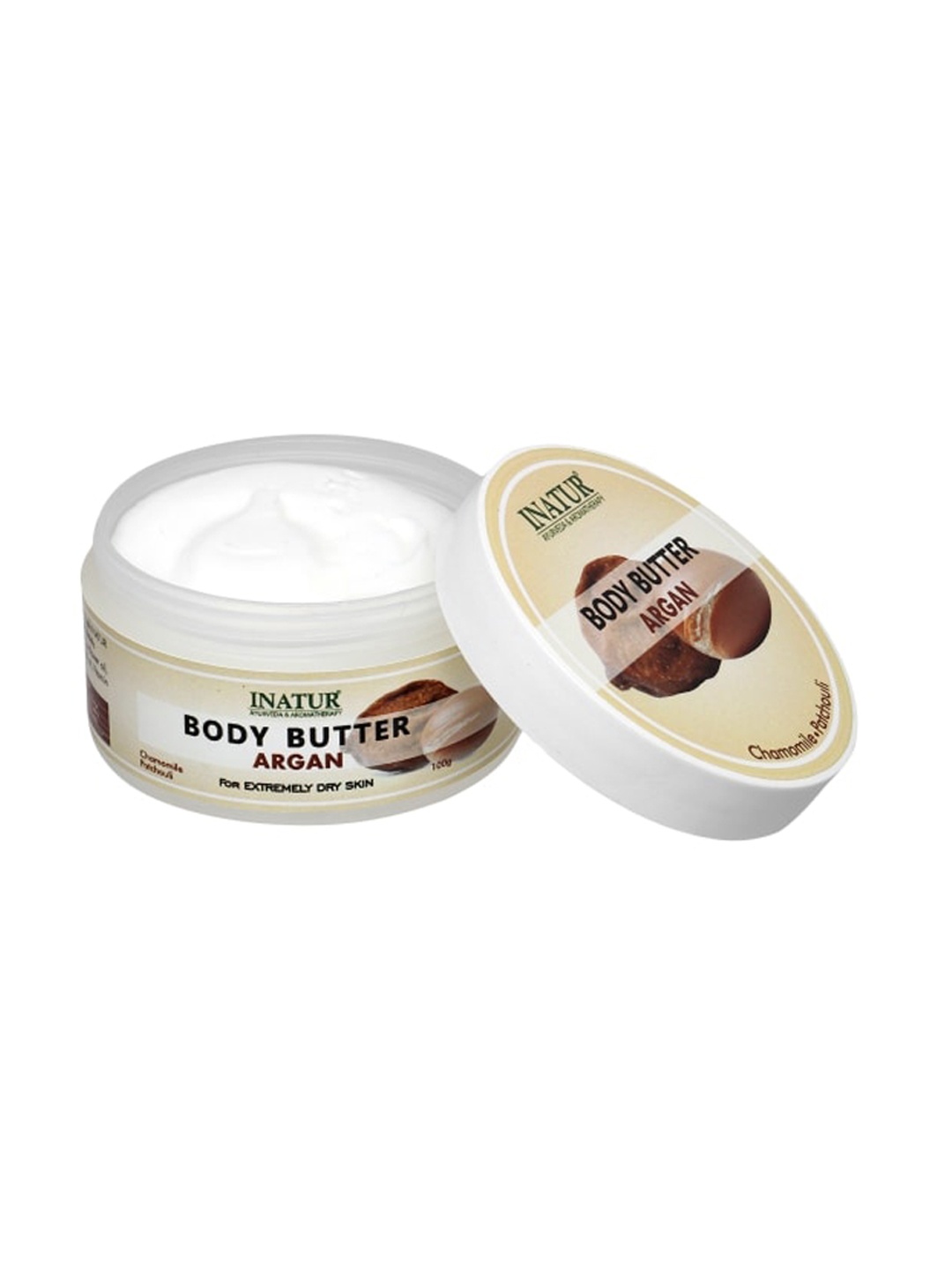 

Inatur Argan Body Butter for Extremely Dry Skin - 100 gm, Brown