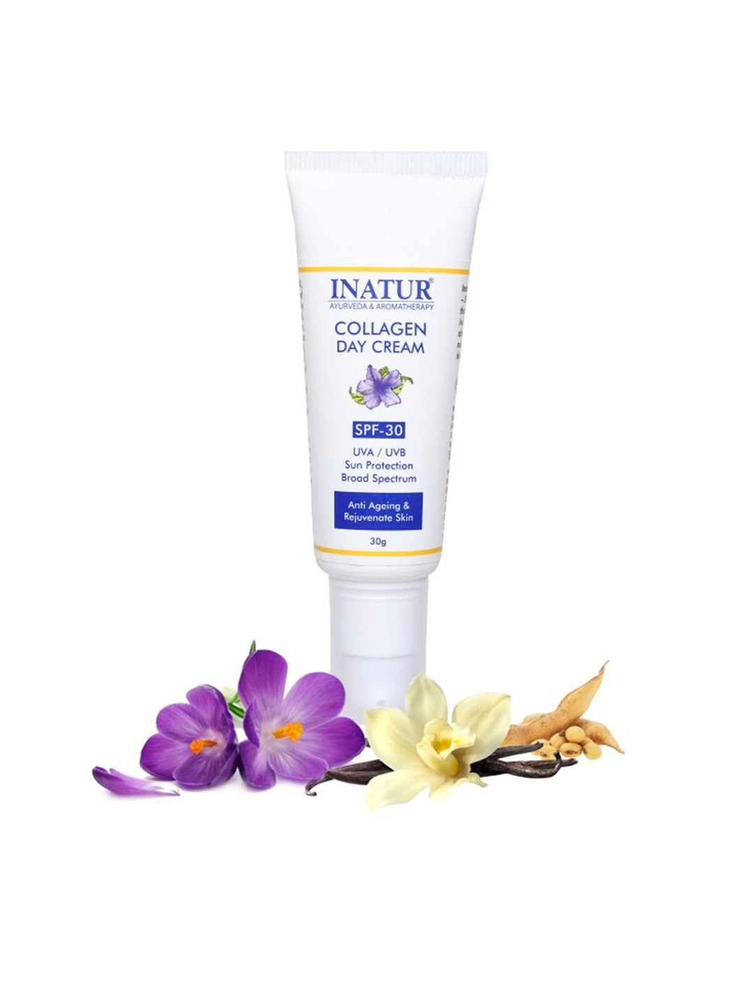 

Inatur Anti-Aging SPF 30 Collagen Day Cream 30 g, White