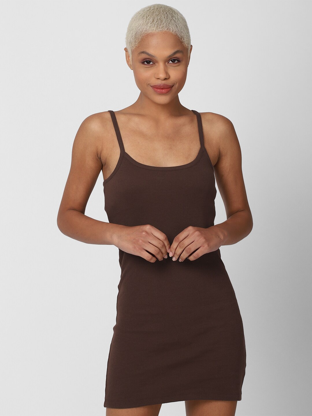 

FOREVER 21 Brown Bodycon Mini Dress