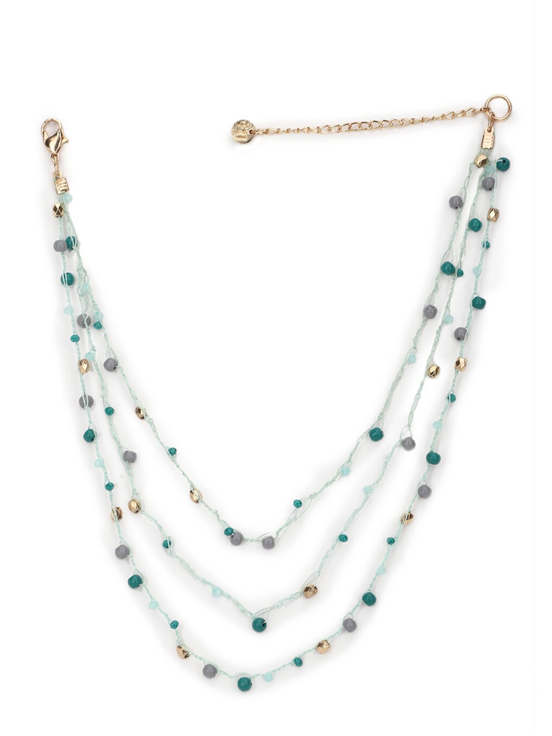 

FOREVER 21 Blue & Grey Layered Necklace