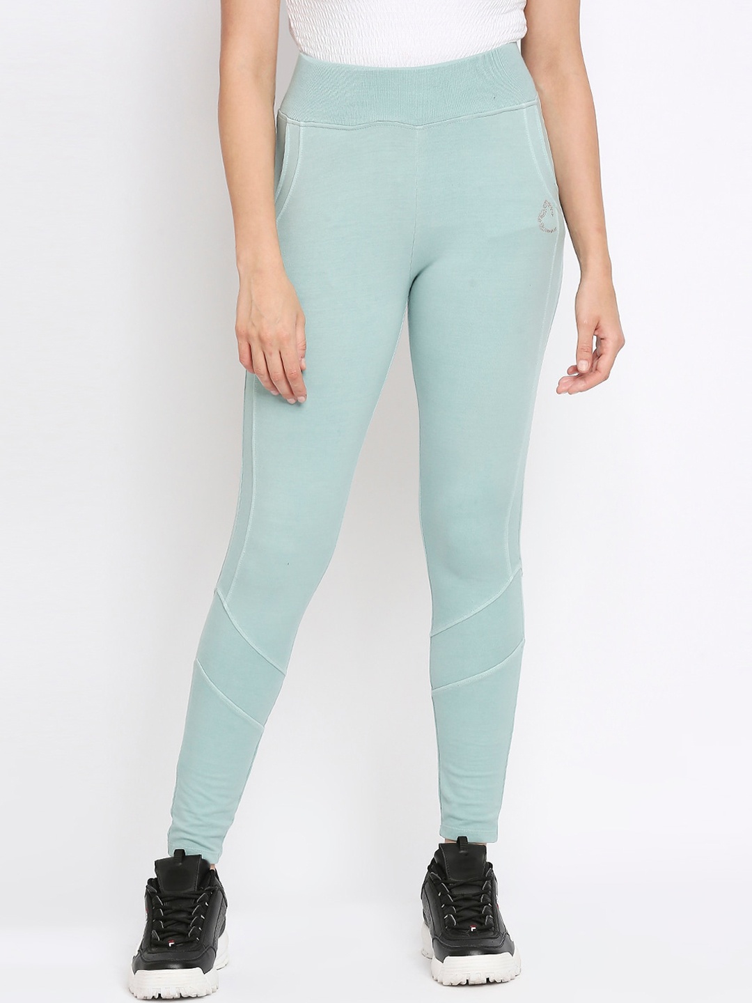 

Being Human Women Blue Solid Leggings