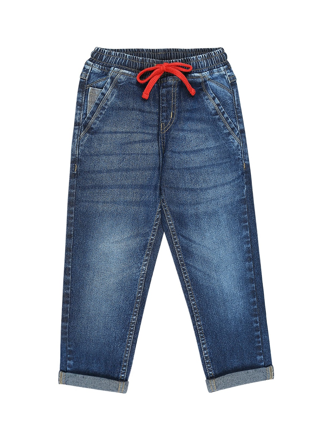 

High Star Boys Blue Slim Fit Heavy Fade Stretchable Jeans