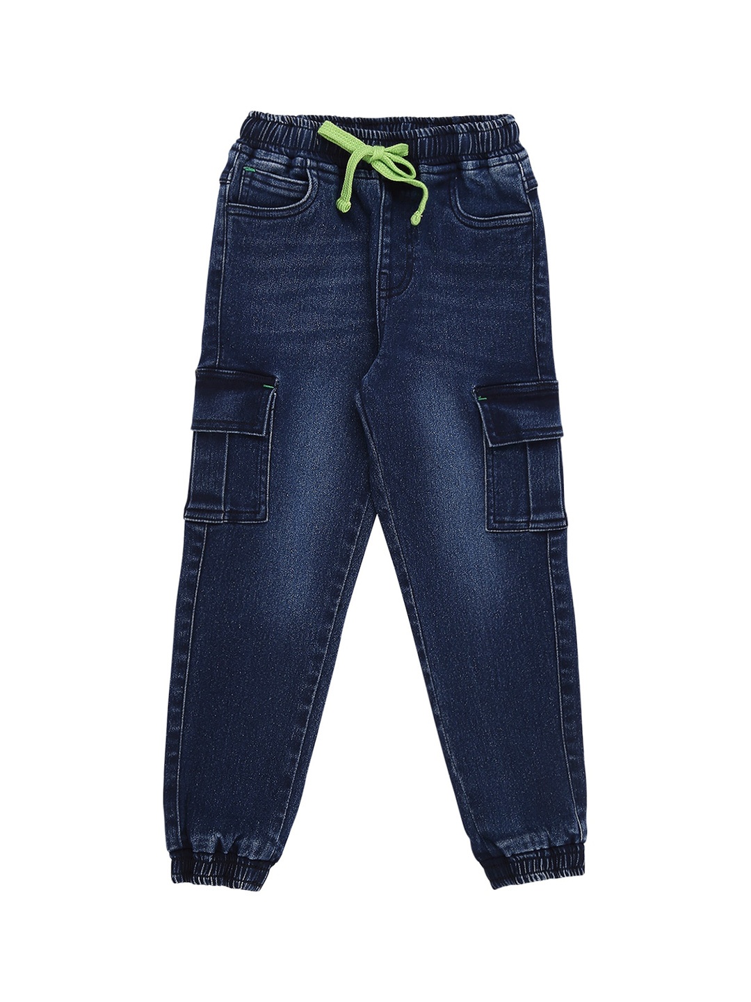 

High Star Boys Blue Slim Fit Low Distress Light Fade Stretchable Jogger Jeans