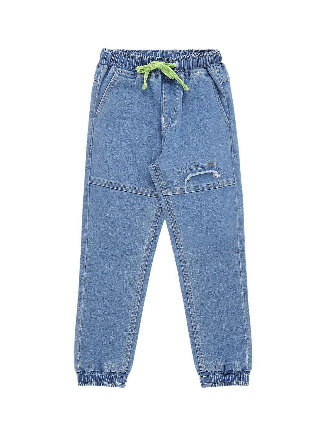 

High Star Boys Blue Jogger Mildly Distressed Stretchable Jeans