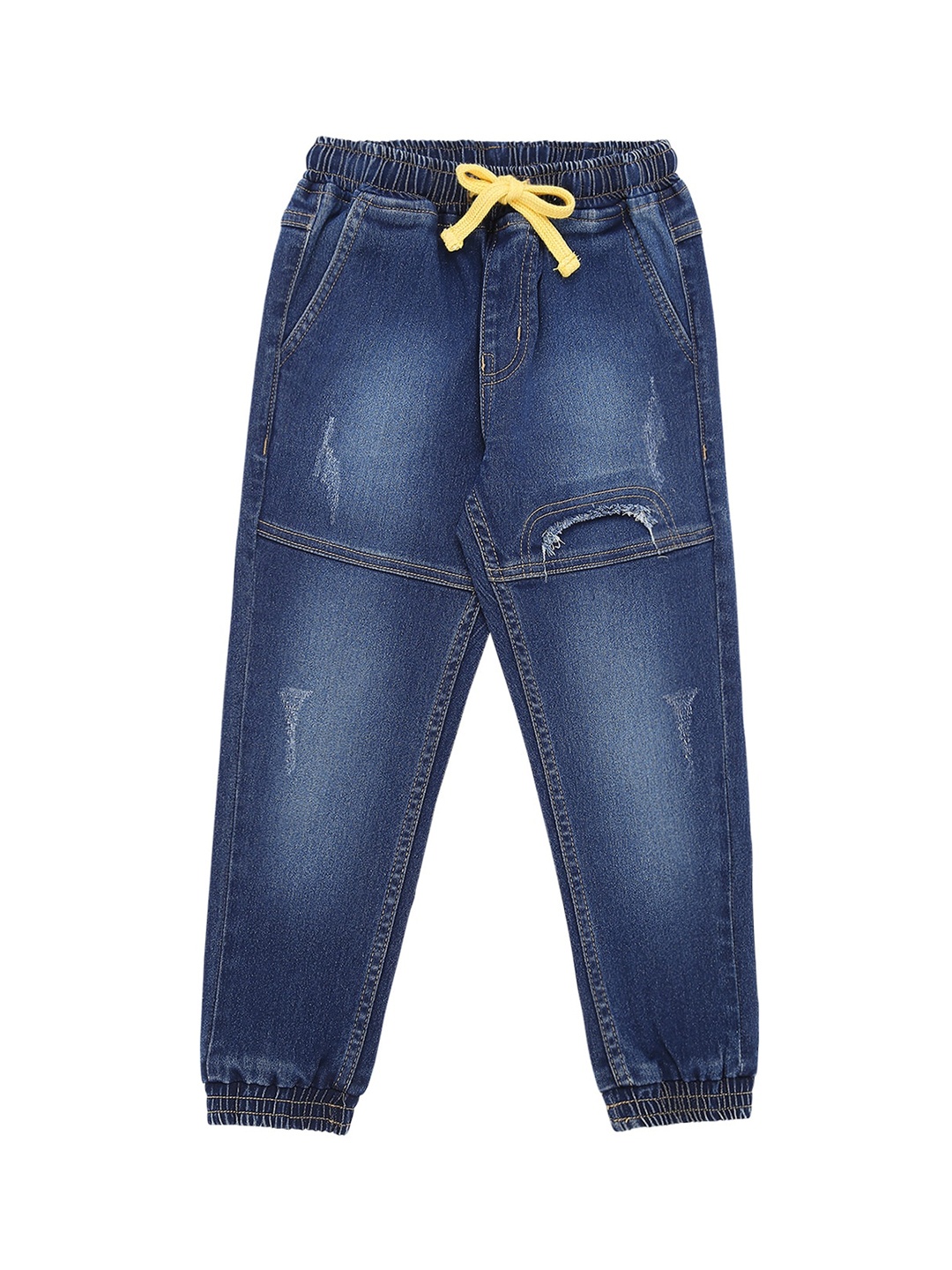 

High Star Boys Blue Slim Fit Low Distress Light Fade Stretchable Jeans