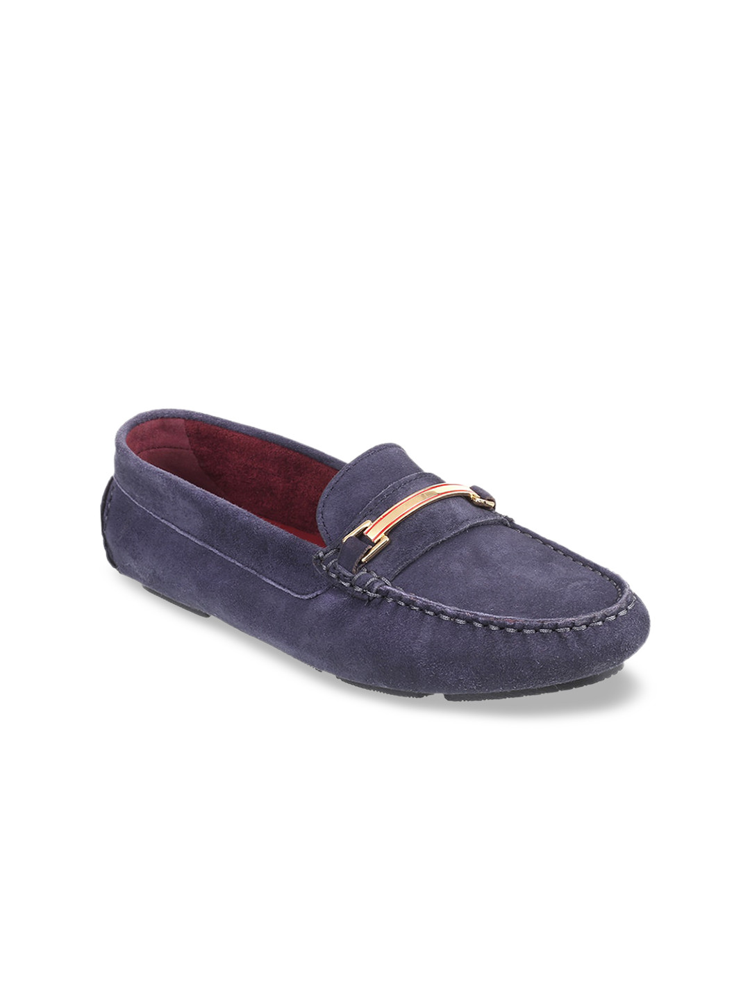 

DAVINCHI Women Blue Suede Loafers